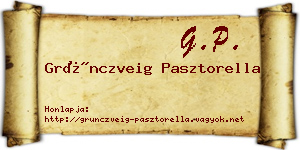 Grünczveig Pasztorella névjegykártya